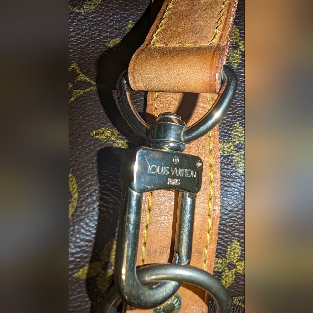 AUTHENTIC Louis Vuitton Monogram Brown Keepall Bandoulière 55 Travel Bag - Picture 6 of 16